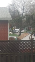 London police have area around Cecilia Avenue and Victoria Drive blocked off in apparent standoff on Sunday, May 1, 2016.
(Mike Styles / Facebook) 