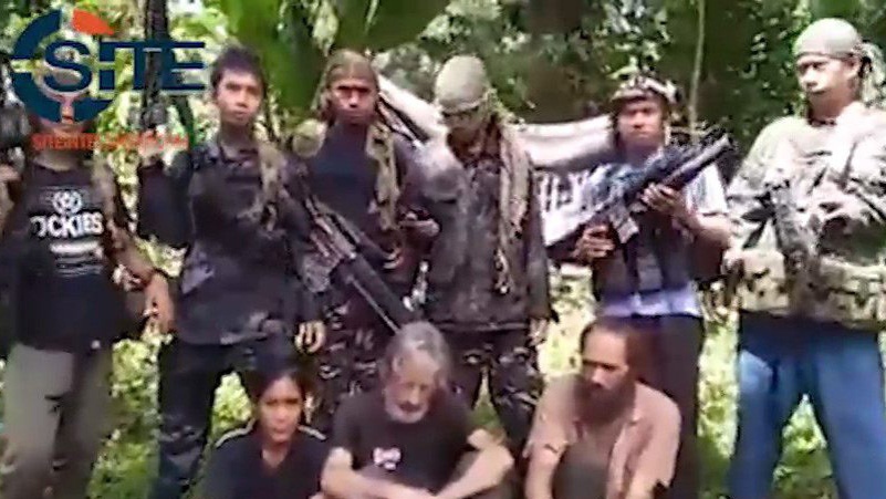Philippine Abu Sayyaf militants holding hostages