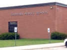 Chippewa public school in London was evacuated on Tuesday, May 3, 2016 after a written note threatened harm to the entire student body.
(Jim Knight / CTV London) 