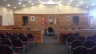 Town council chambers can be seen in Wasaga Beach, Ont. on Wednesday, May 4, 2016. (Heather Butts/ CTV Barrie)