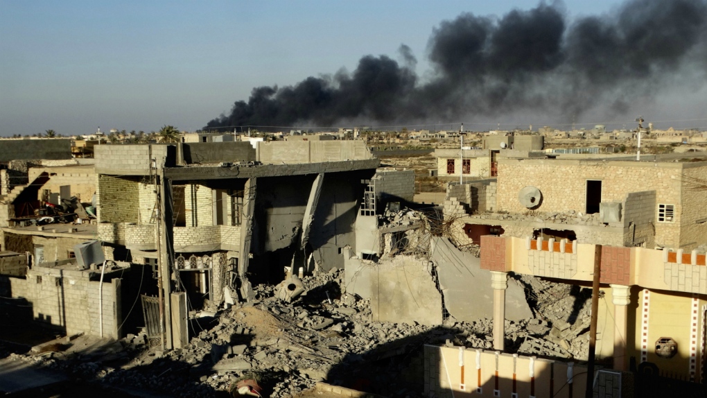 Airstrike destruction in Ramadi