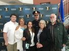 The family of Const. John Atkinson and Windsor police Chief Al Frederick in Windsor, Ont., on Thursday, May 5, 2016. (Courtesy Windsor police)