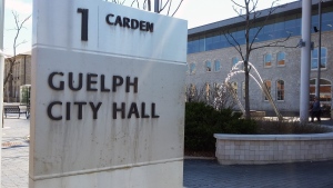 Guelph City Hall is pictured on Friday, May 6, 2016. (Christina Marshall / CTV Kitchener)