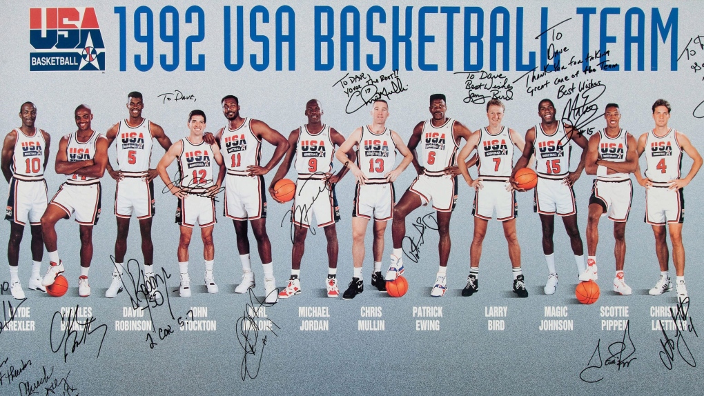 1992 dream team signed basketball