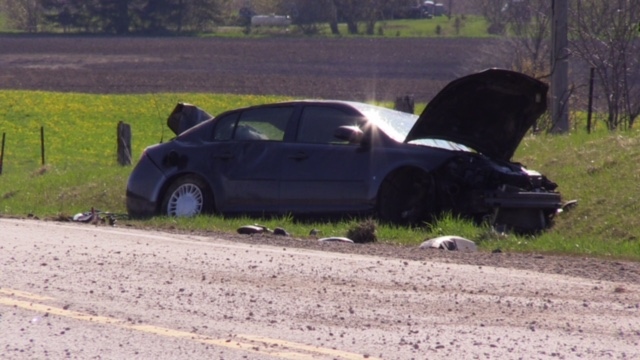 Single vehicle crash near Bluevale on May 6, 2016 