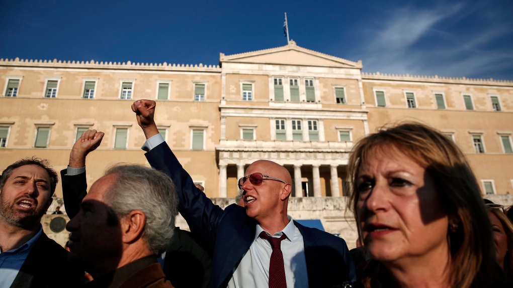 Protesters against austerity in Greece bailout