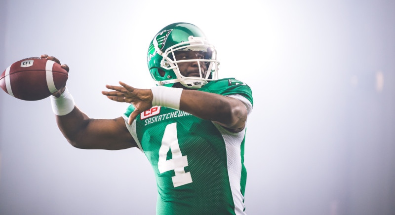 The Saskatchewan Roughriders' new jersey is seen in this image from the team's website.
