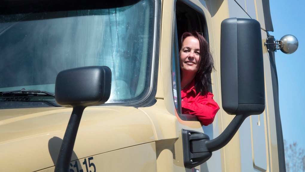 Truck driver Nadine Gauthier 