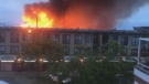 The inferno broke out in a condo complex under development, and quickly spread to a nearby 60-unit apartment building in White Rock. (CTV)