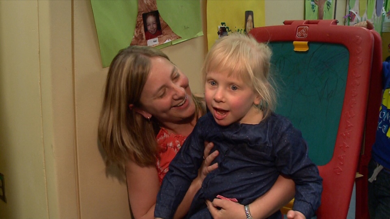 Christine Dalgleish and her daughter, Abby, at the Ottawa Children's Treatment Centre, May 17, 2016