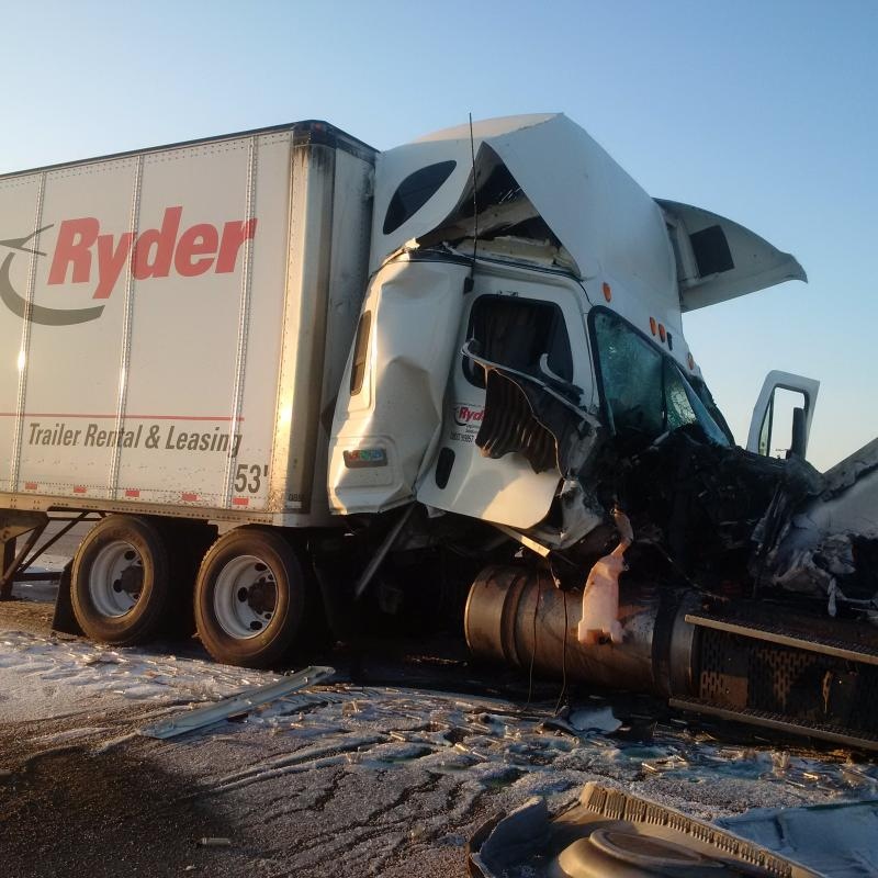 Tractor trailer crash