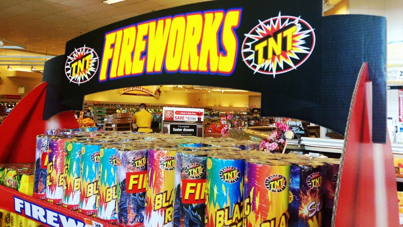 Fireworks store display 