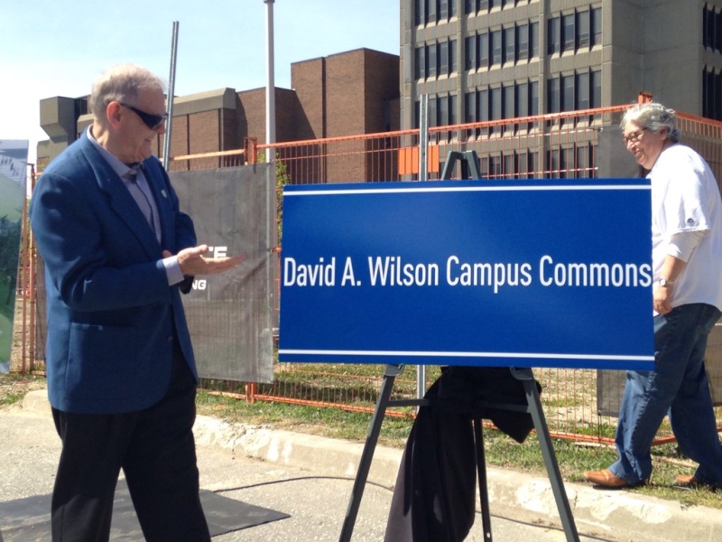 David Wilson makes a $1-million donation to the University of Windsor in Windsor, Ont., on Friday, May 20, 2016. (Alana Hadadean / CTV Windsor)