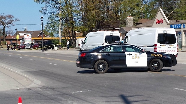 OPP are on the scene of a fatal stabbing in Wasaga Beach. (Mike Miller)