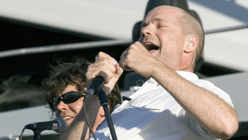 Gord Downie of the Tragically Hip performs