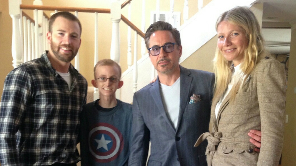 Avengers stars meet with teenaged fan