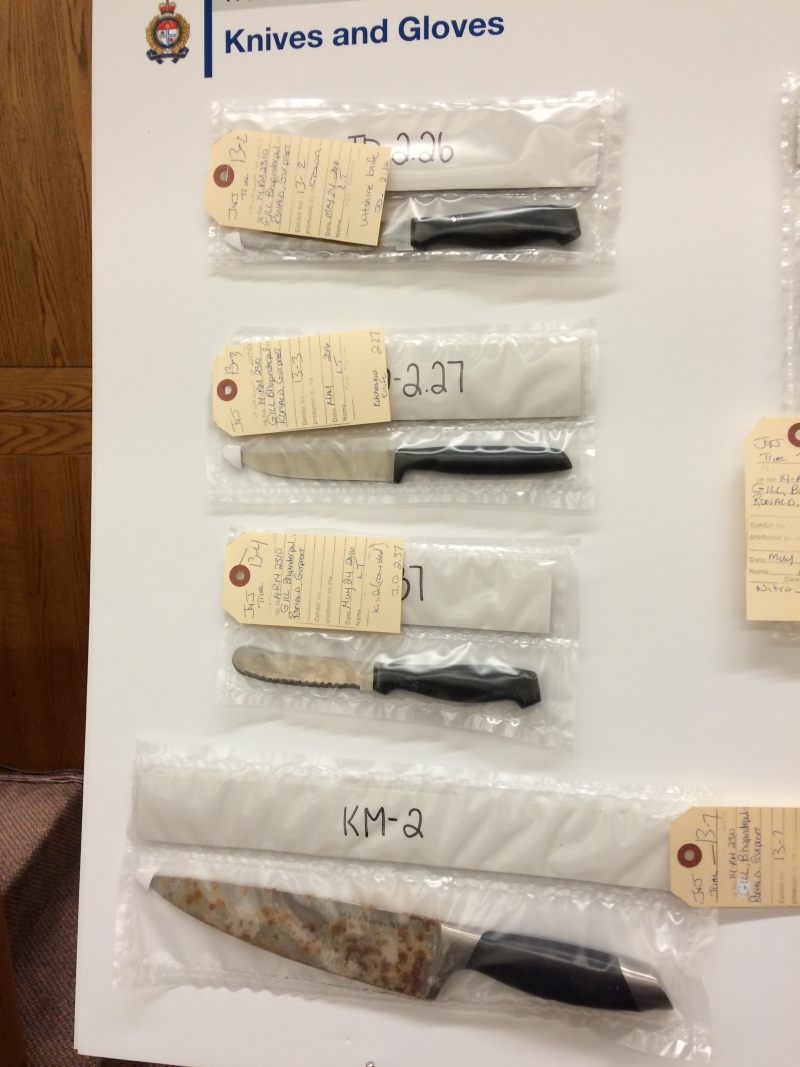 DNA was discovered on a kitchen knife found by an NCC employee