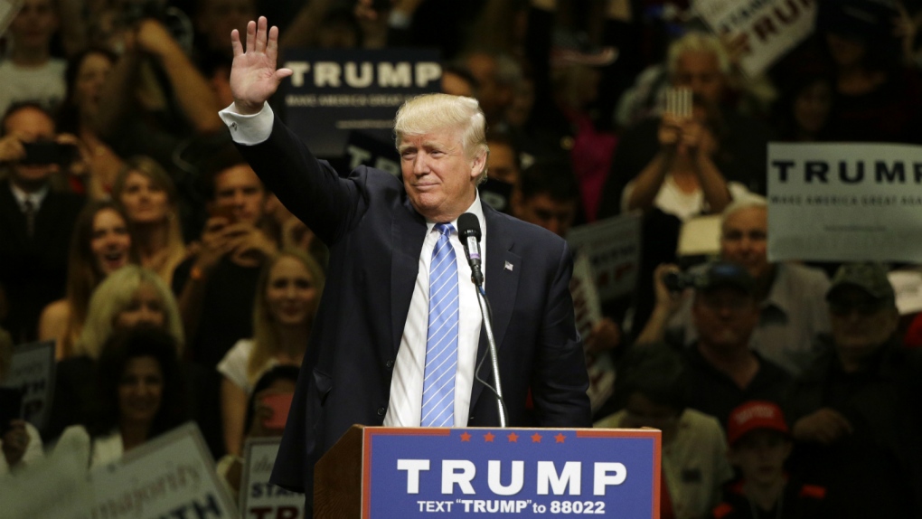 Donald Trump campaigns in Anaheim