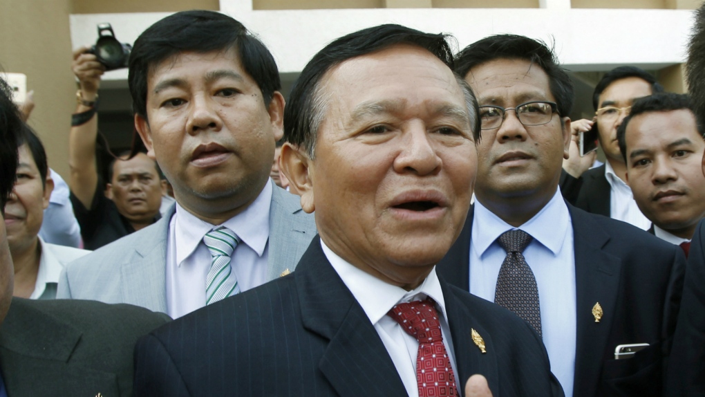 Police search for Cambodian opposition leader