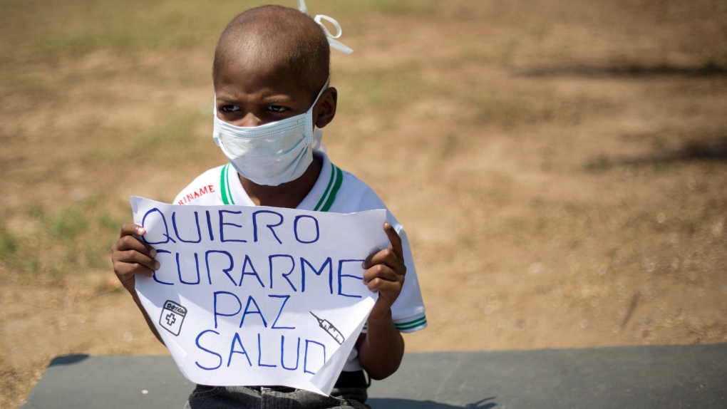Venezuelan boy Oliver Sanchez, who has died