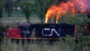 CN train fire