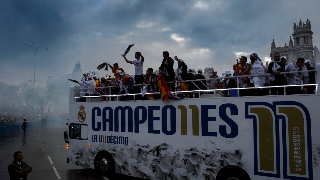 Real Madrid celebrates after Chamions League win
