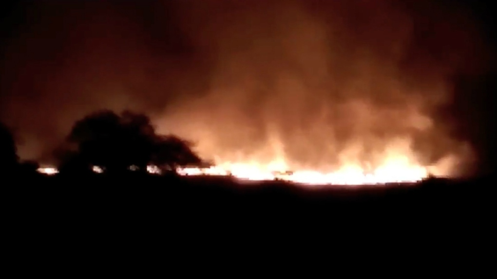 Ammunition depot fire in India