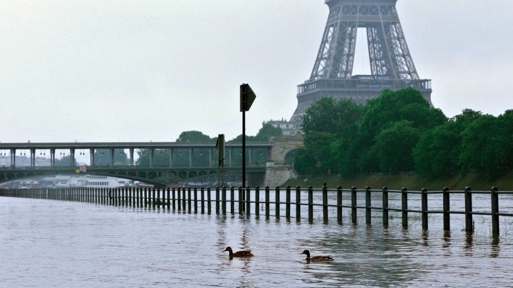 Seine River overflows in Paris