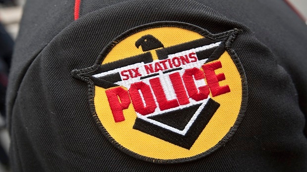 File photo of Six Nations Police badge. (The Canadian Press Images/Francis Vachon)