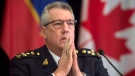 RCMP Assistant Commissioner Roger Brown fields questions on Friday, Jan. 16, 2015 after the release of the review of the shooting rampage that killed three Mounties and wounded two others in Moncton in June 2014. (THE CANADIAN PRESS/Andrew Vaughan)