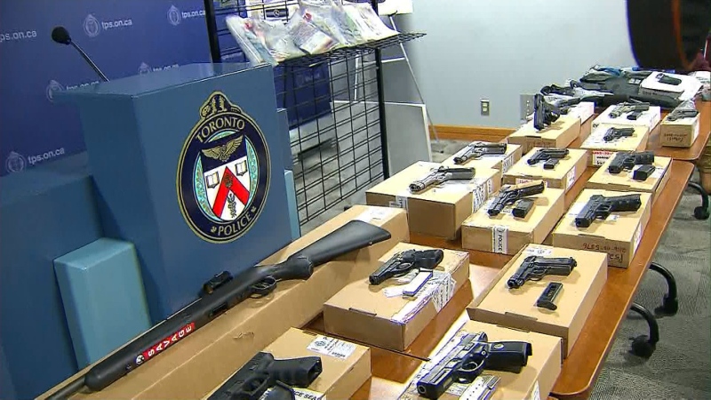 Police seized a number of firearms (mostly handguns) over the course of 'Project Sizzle' raids, which happened on Thursday, June 2, 2016. 