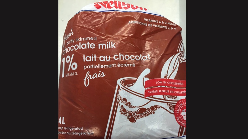 Dairy company Saputo Inc. is recalling bags of Neilson brand partly skimmed chocolate milk due to possible Listeria contamination. (Photo: Canadian Food Inspection Agency)