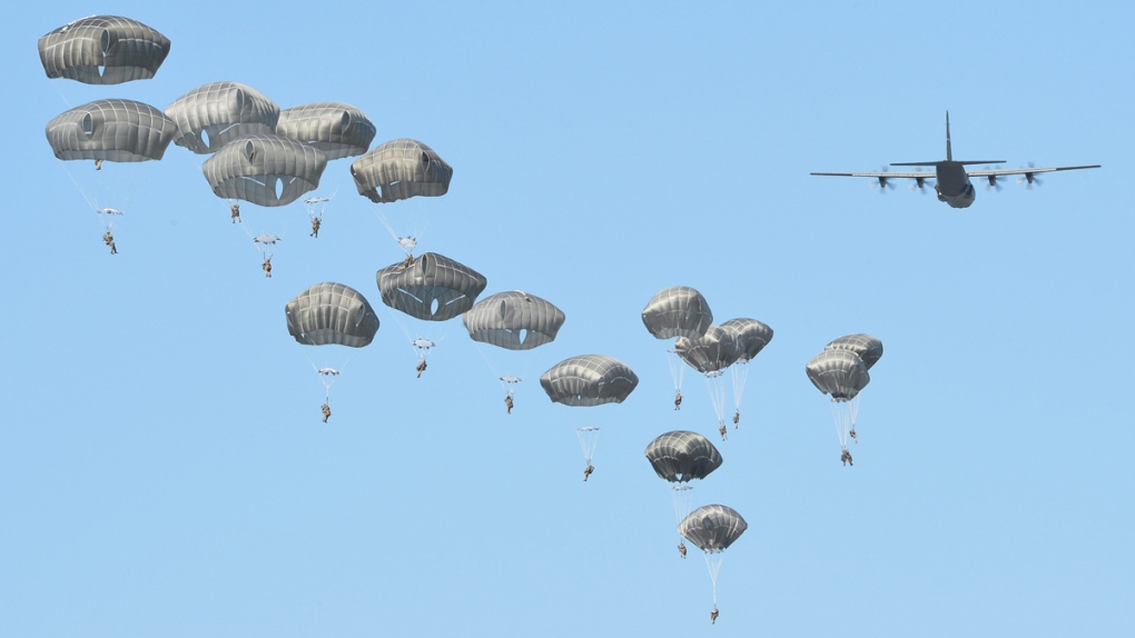 Airborne exercise over Torun, Poland