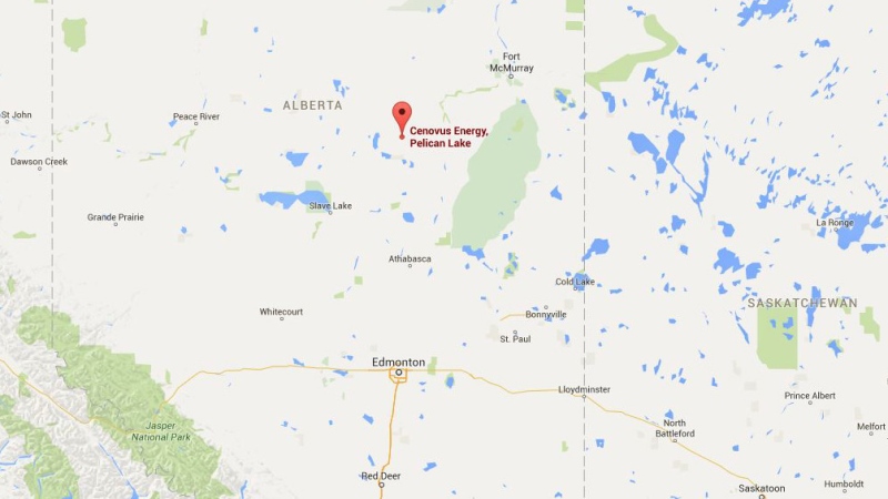 Alberta Wildfire officials say the blaze is about 55 hectares in size and is being fought by four air tanker groups and a ground crew.