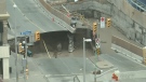 A large sinkhole opened up on Rideau Street on June 8, 2016.