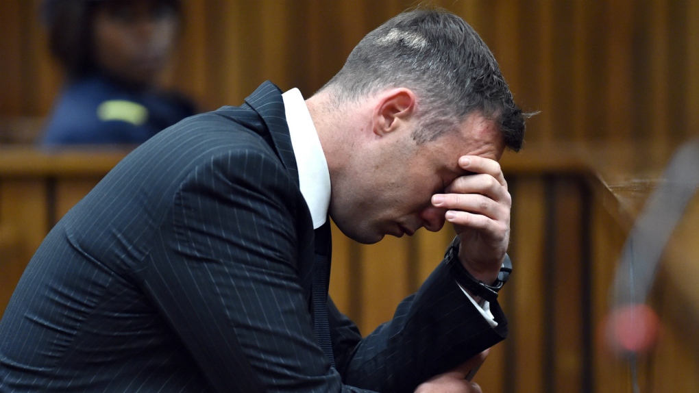 Oscarm Pistorius at sentencing hearing