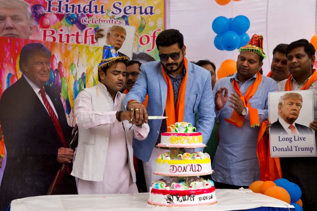 Hindu Sena celebrates Trump's birthday