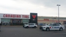 Windsor police are investigating a break-in at Canadian Tire on Walker Road in Windsor, Ont., on Wednesday, June 15, 2016. (Arms Bumanlag / AM800)