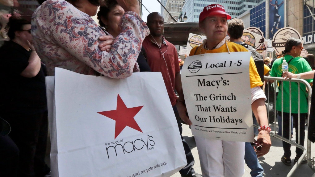 Workers strike at New York Macy's store