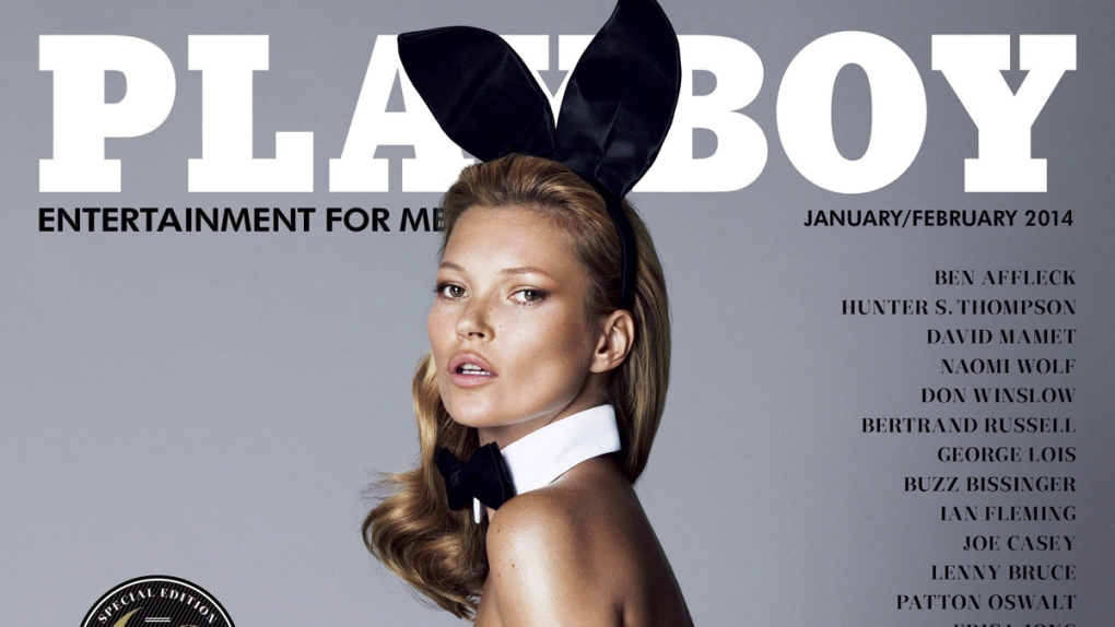 Kate Moss on the cover of Playboy magazine