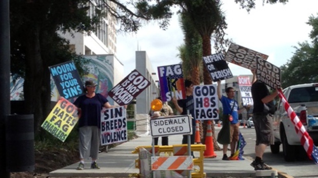 Westboro Baptist Church supporters