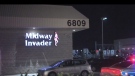 The outside of the Midway Invader Club in Mississauga was the site of a shooting early Sunday morning around 2:30 a.m.
