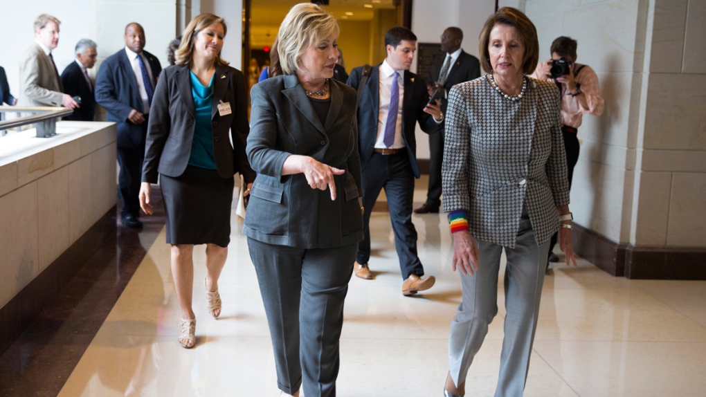 Nancy Pelosi and Hillary Clinton