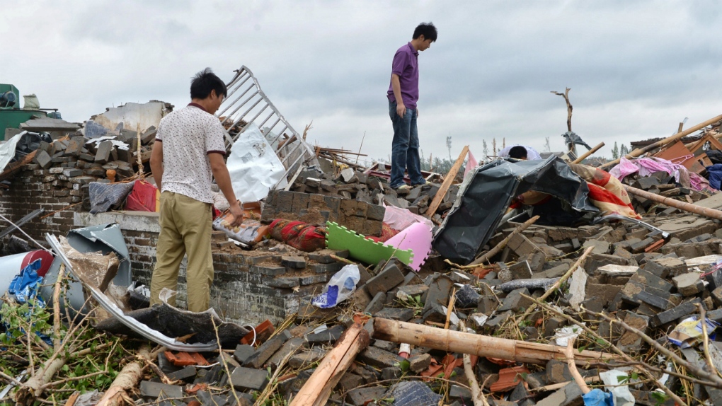 Aftermath of deadly tornado in China