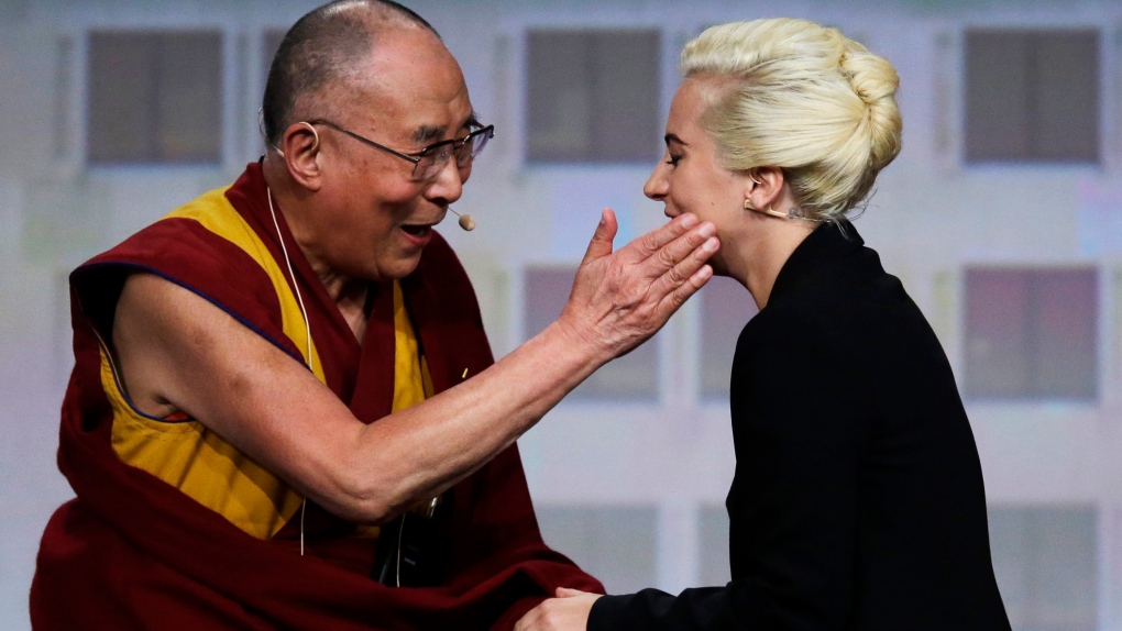 Lady Gaga meets Dalai Lama