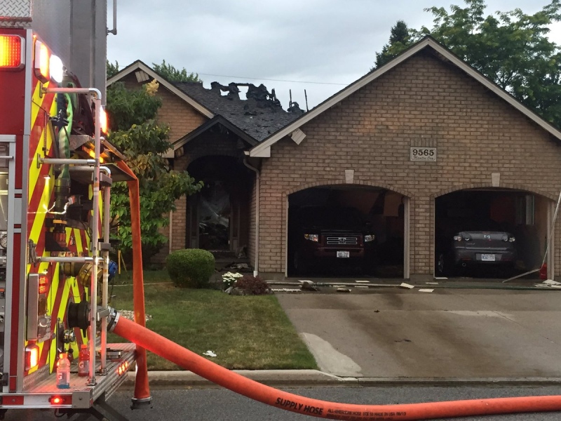 Damage is extensive following a house fire in East Windsor on Tuesday, June 28, 2016. (Alana Hadadean / CTV Windsor)