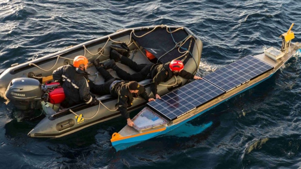 Canadian Navy Rescues Defunct Unmanned Solar Powered Kayak Ctv News