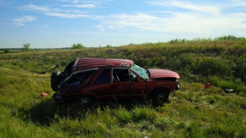 One person has died after a rollover on Highway 40 north of Dufferin Avenue in Wallaceburg, Ont., on Thursday, June 30, 2016. (Courtesy OPP)