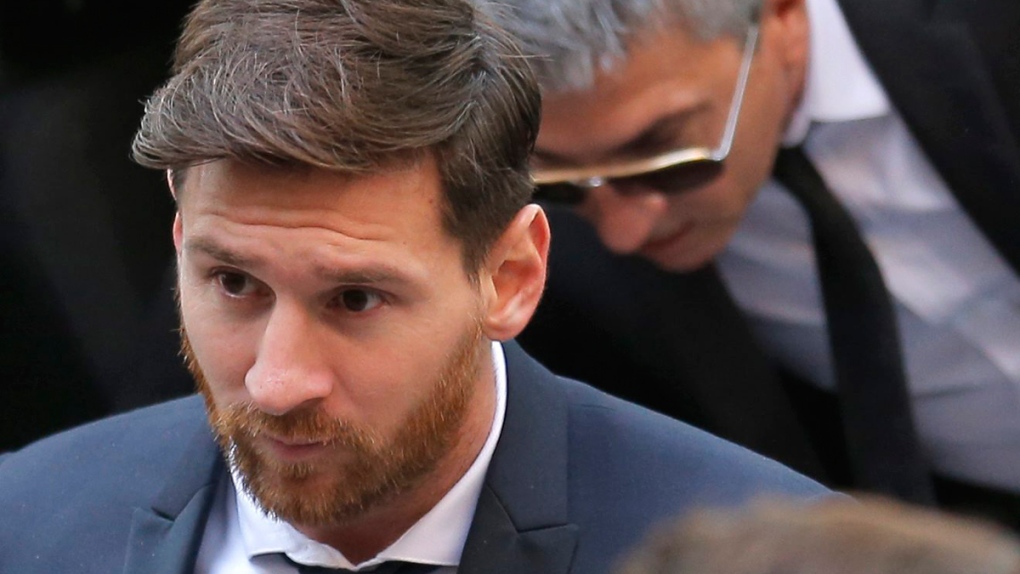 Lionel Messi arrives at court in Barcelona