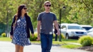 In this July 9, 2011, file photo, Mark Zuckerberg, president and CEO of Facebook, walks to morning sessions with his then girlfriend Priscilla Chan during the 2011 Allen and Co. Sun Valley Conference, in Sun Valley, Idaho. (AP / Julie Jacobson)